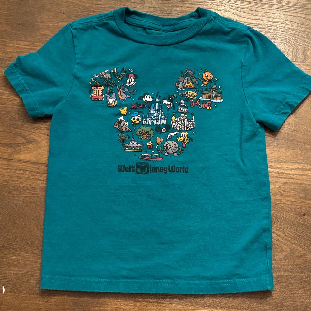 Disney Teal Kids Short Sleeve Tee